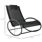 TUYOHW Patio Pool Lounger,Set of 1,Outdoor Rocking Chair with Breathable Mesh Seat,Sun Bathing Chair Chaise Lounge for Pool,Beach,Porch & Backyard