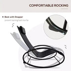 TUYOHW Patio Pool Lounger,Set of 1,Outdoor Rocking Chair with Breathable Mesh Seat,Sun Bathing Chair Chaise Lounge for Pool,Beach,Porch & Backyard
