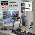 Home Treadmill, 300 lb Capacity, Wide Running Belt, Smart App Control, Adjustment Incline, 0.67.5 MPH, 71 Preset Programs