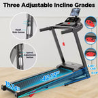 Home Treadmill, 300 lb Capacity, Wide Running Belt, Smart App Control, Adjustment Incline, 0.67.5 MPH, 71 Preset Programs