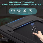 2-in-1 Under Desk Treadmill with Auto Incline, Walking Pad & Jogging Machine, Remote Control, LED Display, Portable Walking Treadmill for Home Use