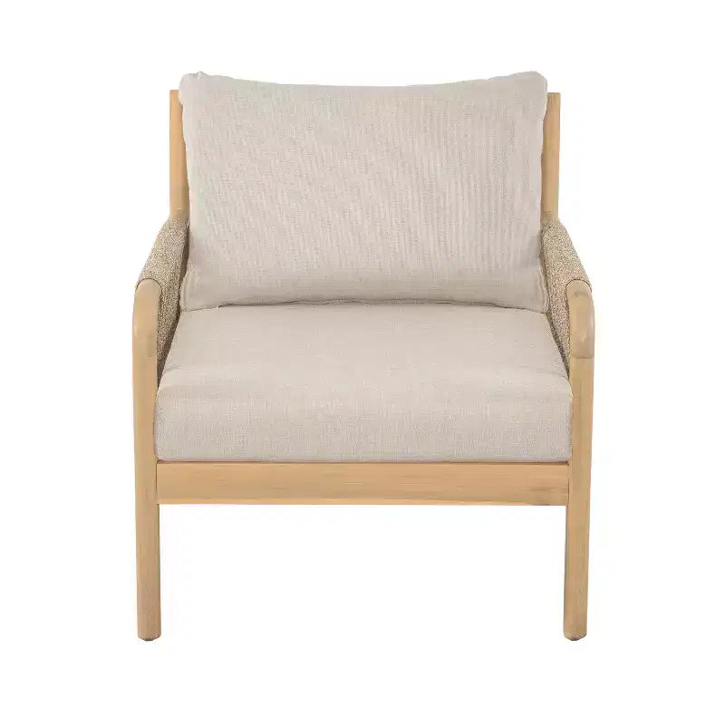 Christopher Knight Home Casper Outdoor Club Chair Acacia Wood and Woven Rope