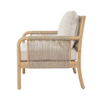 Christopher Knight Home Casper Outdoor Club Chair Acacia Wood and Woven Rope