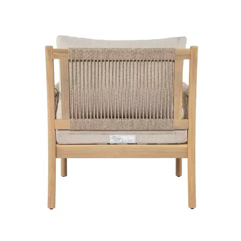 Christopher Knight Home Casper Outdoor Club Chair Acacia Wood and Woven Rope