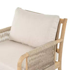 Christopher Knight Home Casper Outdoor Club Chair Acacia Wood and Woven Rope