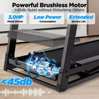 3.5HP Folding Treadmill for Home, 3-Level Incline, 7.5 MPH, 64 Programs, Free courses & App Control