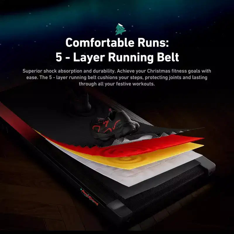 DeerRun Q2 Christmas Edition home use & light running 7% Incline Smart Walking Pad Treadmill