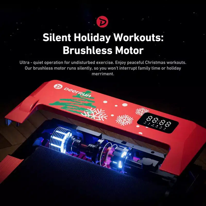 DeerRun Q2 Christmas Edition home use & light running 7% Incline Smart Walking Pad Treadmill