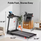 Treadmill on Sale,Treadmills Clearance,Portable Treadmill for Home Use, 71Programs, Music Speakers,Running Walking Jogging,Knee Strap Gift