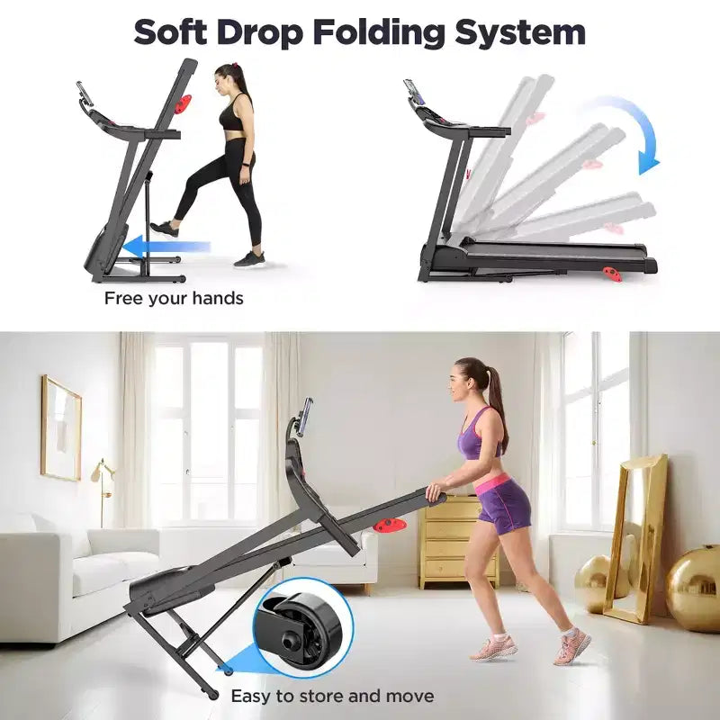 Treadmill on Sale,Treadmills Clearance,Portable Treadmill for Home Use, 71Programs, Music Speakers,Running Walking Jogging,Knee Strap Gift