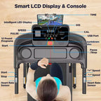 Treadmill on sale, Folding Treadmill Clearance for Home with Adjustable Incline,7.5MPH Speed,3.0HP Foldable Compact Treadmill Running Machine