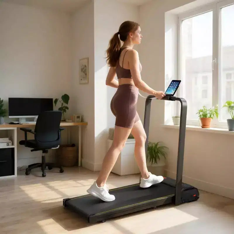 Folding Treadmill for Home with Incline 2HP Quiet Motor Compact Treadmill with LED Display