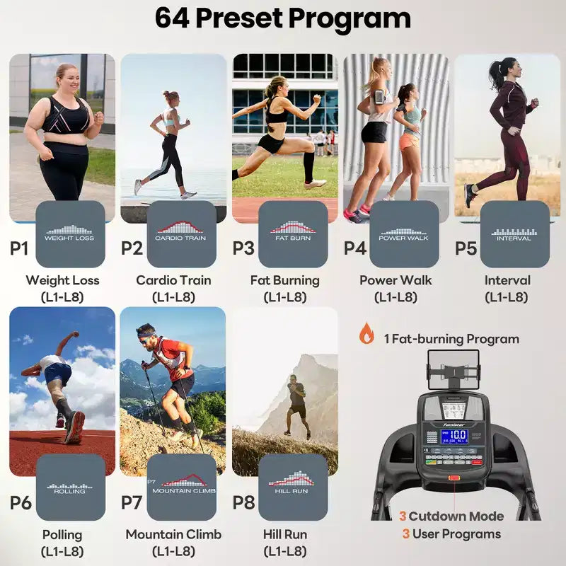 20% Auto Incline Treadmill 5.1HP for Home,Foldable Treadmill w/ 300LB Capacity,Dual HiFi Speaker,App Control w/ Virtual Running, 71 Programs Treadmill