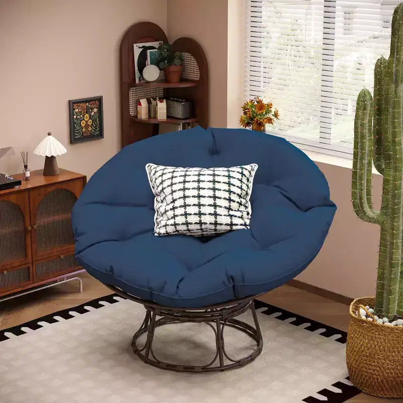 Papasan Patio Chair with Cushions