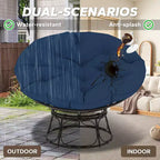Papasan Patio Chair with Cushions