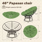 Papasan Patio Chair with Cushions
