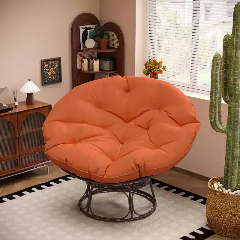 Papasan Patio Chair with Cushions