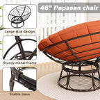 Papasan Patio Chair with Cushions