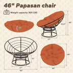 Papasan Patio Chair with Cushions