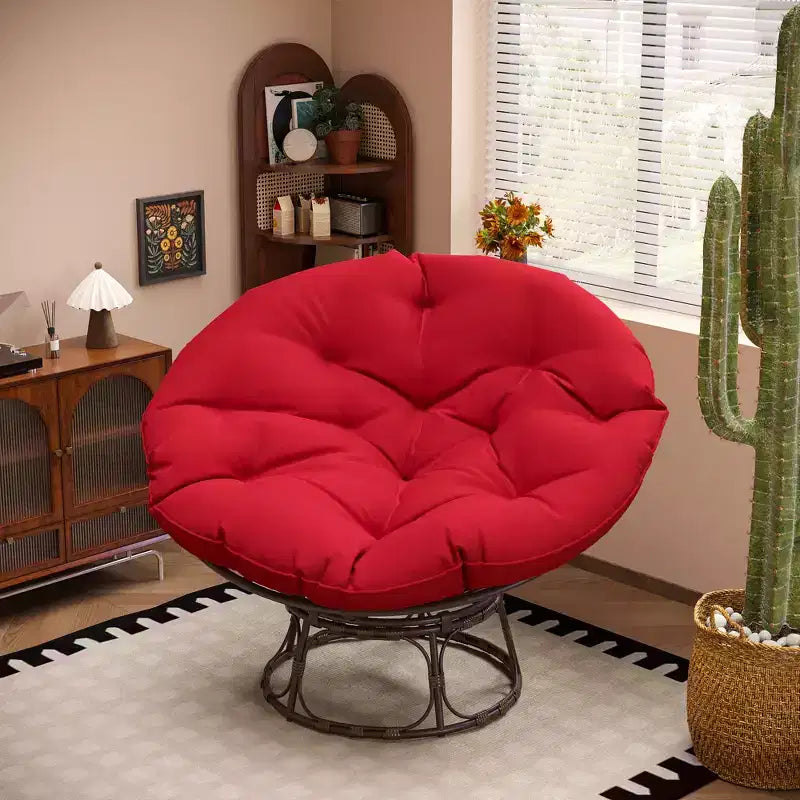 Papasan Patio Chair with Cushions