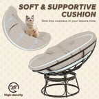Papasan Patio Chair with Cushions