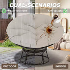 Papasan Patio Chair with Cushions