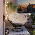 Papasan Patio Chair with Cushions