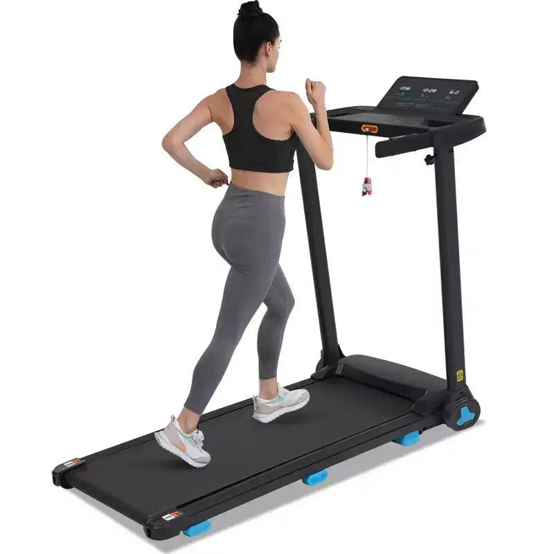Whisen 3.0HP Quiet Foldable Treadmills, 300 LBS Capacity Home Exercise Equipment Treadmills with Incline, Heart Rate Sensors - Black