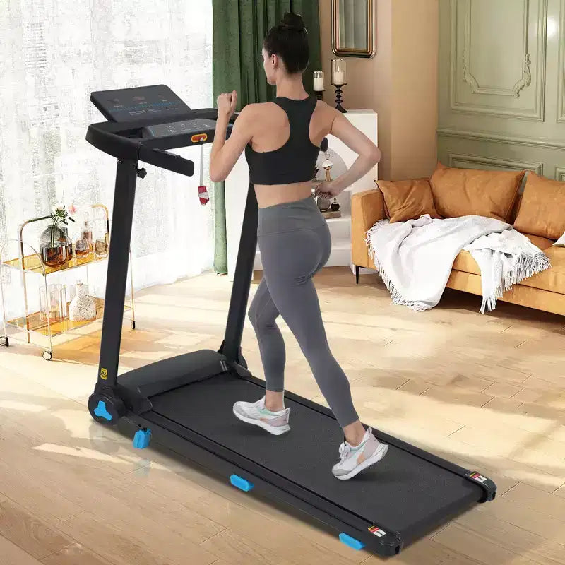 Whisen 3.0HP Quiet Foldable Treadmills, 300 LBS Capacity Home Exercise Equipment Treadmills with Incline, Heart Rate Sensors - Black