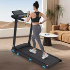 Whisen 3.0HP Quiet Foldable Treadmills, 300 LBS Capacity Home Exercise Equipment Treadmills with Incline, Heart Rate Sensors - Black