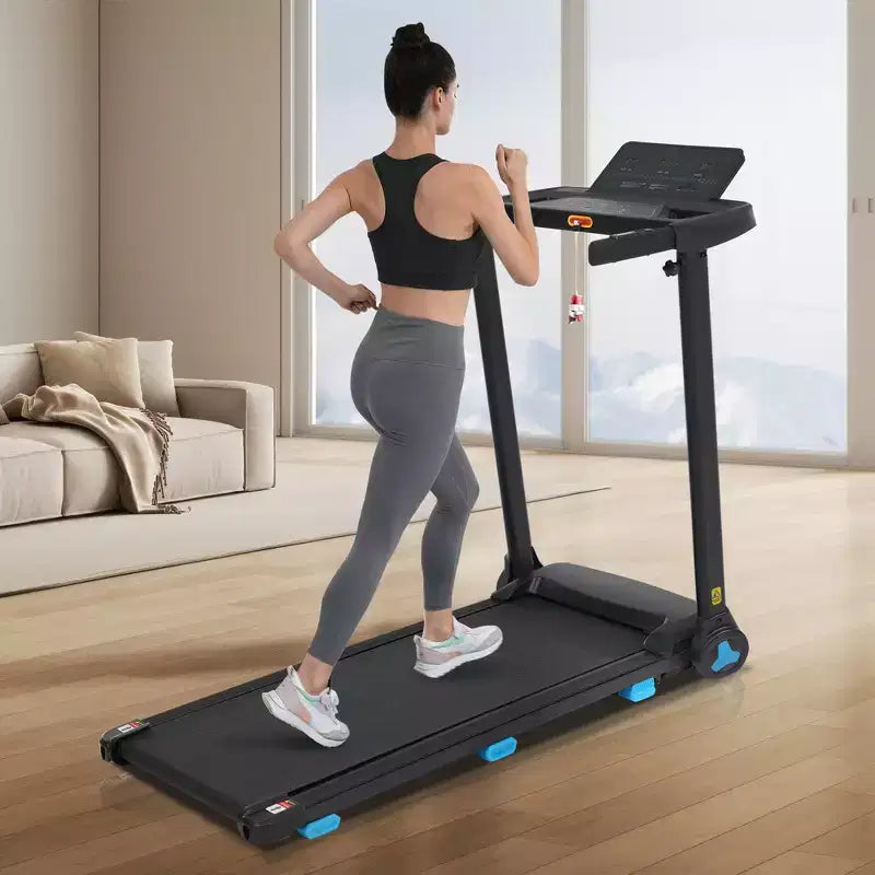 Whisen 3.0HP Quiet Foldable Treadmills, 300 LBS Capacity Home Exercise Equipment Treadmills with Incline, Heart Rate Sensors - Black