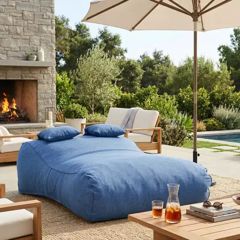 Christopher Knight Home Zhi Modern Outdoor Patio Bean Bag Daybed