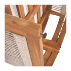 Patio Accent Chair Barrel Chair Outdoor Club Chair Curved Armchair Patio Seat with Water-Resistant Cushion & All-Weather Acacia Wood Frame -ModernLuxe