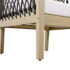 Christopher Knight Home Dahyun Modern Outdoor Acacia Wood Club Chair with Handwoven Rope (Set of 2)