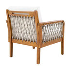 Christopher Knight Home Dahyun Modern Outdoor Acacia Wood Club Chair with Handwoven Rope (Set of 2)