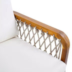 Christopher Knight Home Dahyun Modern Outdoor Acacia Wood Club Chair with Handwoven Rope (Set of 2)