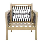 Christopher Knight Home Dahyun Modern Outdoor Acacia Wood Club Chair with Handwoven Rope (Set of 2)