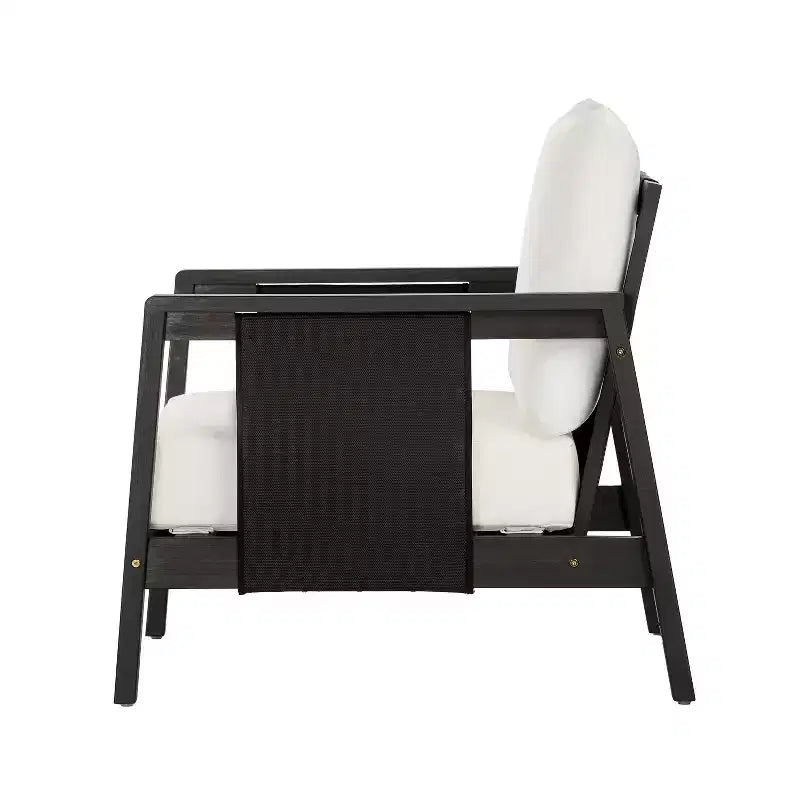 Christopher Knight Home Bernice Modern Outdoor Acacia Wood Club Chair with Thick Cushions (Set of 2)
