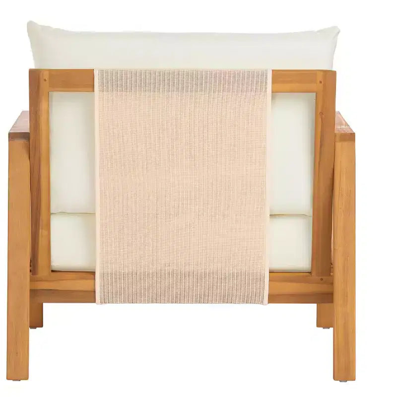 Christopher Knight Home Bernice Modern Outdoor Acacia Wood Club Chair with Thick Cushions (Set of 2)