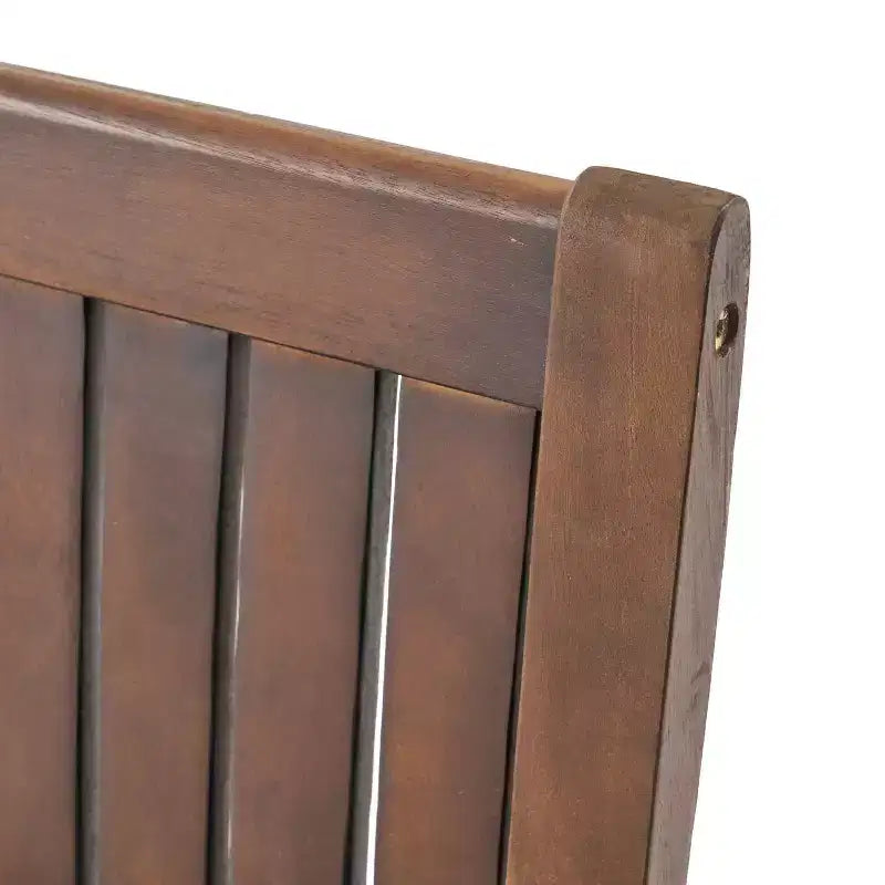 MAYEERTY Set of 2 Acacia Wood Outdoor Dining Chairs, Rustic Slat Panel Patio Seating for Summer Lounging