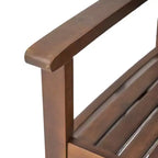 MAYEERTY Set of 2 Acacia Wood Outdoor Dining Chairs, Rustic Slat Panel Patio Seating for Summer Lounging