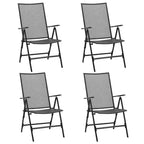 vidaXL Reclining Chair Set of 2 E-coated, powder-coated steel