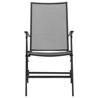 vidaXL Reclining Chair Set of 2 E-coated, powder-coated steel