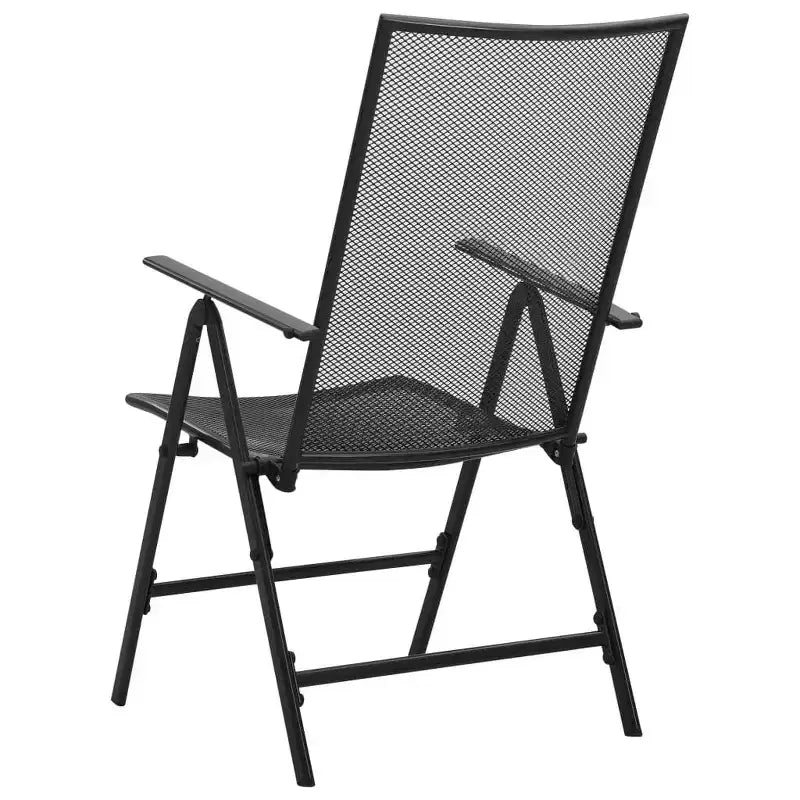 vidaXL Reclining Chair Set of 2 E-coated, powder-coated steel
