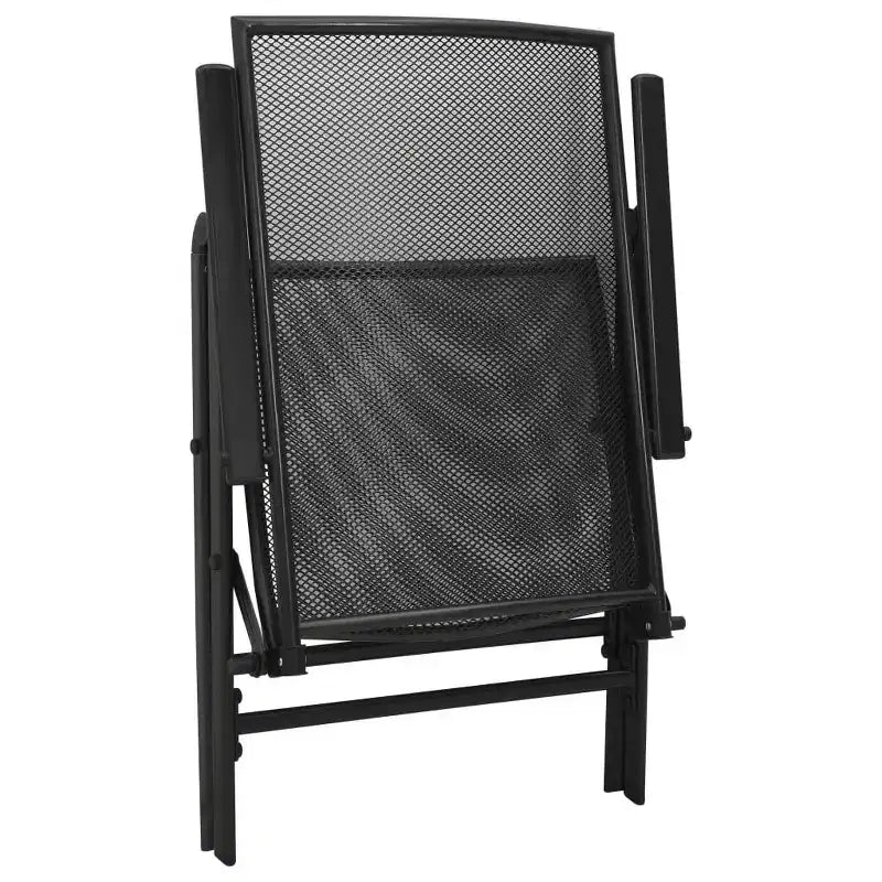 vidaXL Reclining Chair Set of 2 E-coated, powder-coated steel