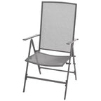 vidaXL Reclining Chair Set of 2 E-coated, powder-coated steel