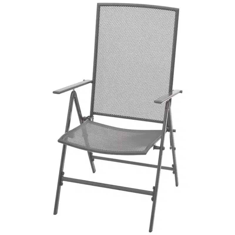 vidaXL Reclining Chair Set of 2 E-coated, powder-coated steel