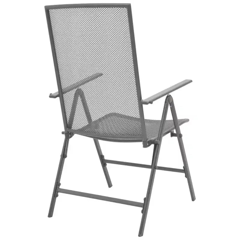 vidaXL Reclining Chair Set of 2 E-coated, powder-coated steel