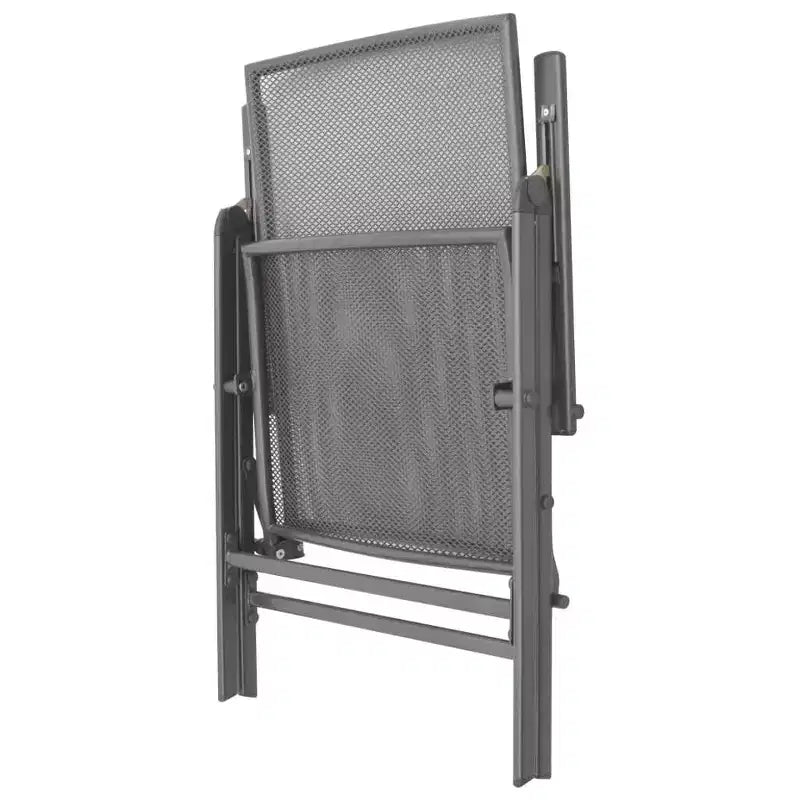 vidaXL Reclining Chair Set of 2 E-coated, powder-coated steel
