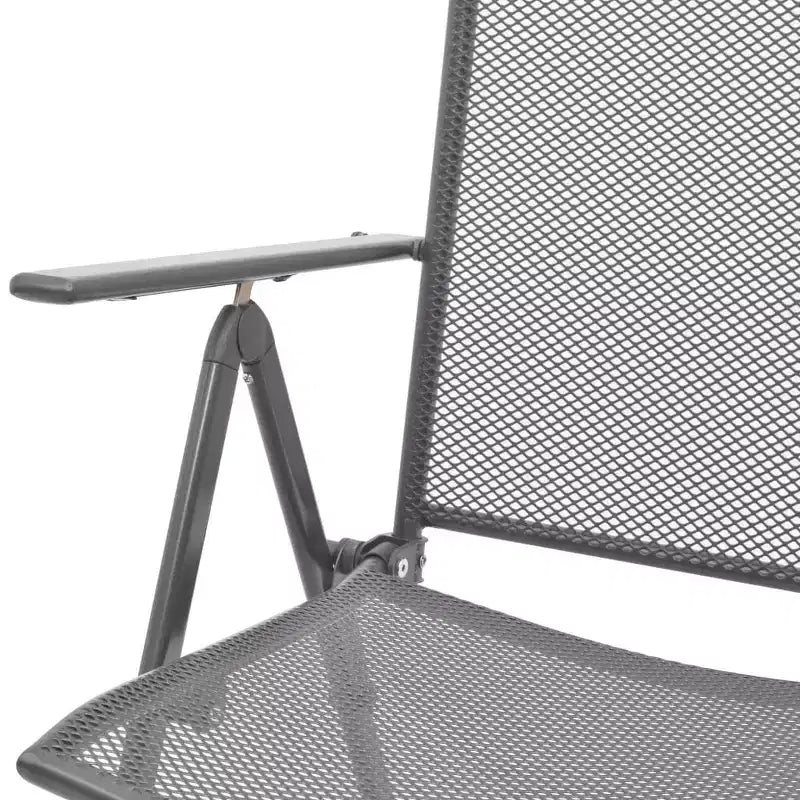 vidaXL Reclining Chair Set of 2 E-coated, powder-coated steel